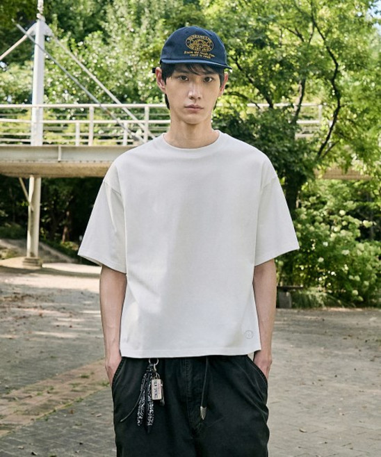 미니멀프로젝트 리파인드 크롭 반팔 티셔츠 MST181C 화이트