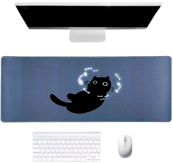 피앤도제 나만 없어 고양이 두꺼운 마우스 장패드, 1개, F. 두둥실 고양이