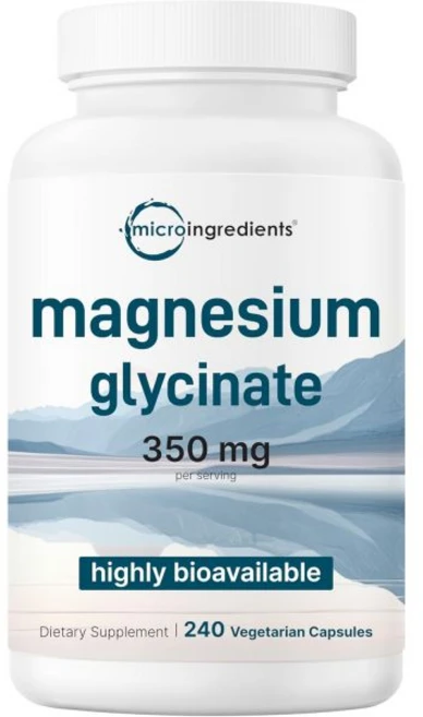 Micro Ingredients Magnesium Glycinate 350mg Per Serving 240 Veggie Capsules | Potent Elemental Fo, Micro Ingredients Magnesium Gl, 1개 - 쿠팡
