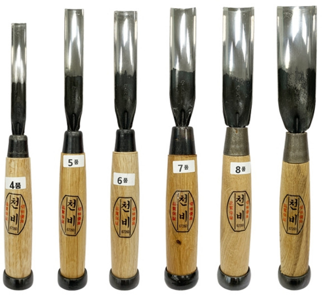 천비 조각도 아사끌 6종류 중 선택/공예 판화 목조각 조각칼 끌, 천비아사끌/특5품 (15mm)/HO