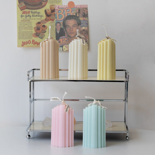 타워캔들 양초 향초 오브제 홈데코 촬영소품, 민트, 1개