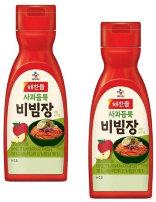 해찬들 사과듬뿍 비빔장, 290g, 2개