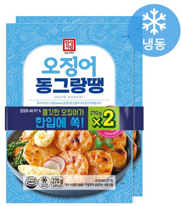 한성기업 오징어 동그랑땡 270g+270g, 2개, 270g