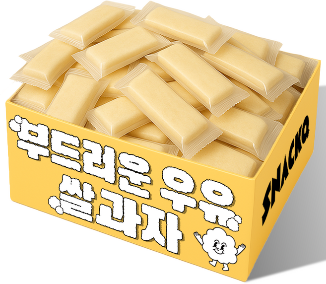 스낵큐 노브랜드 과자, 54개, 부드러운 우유 쌀과자