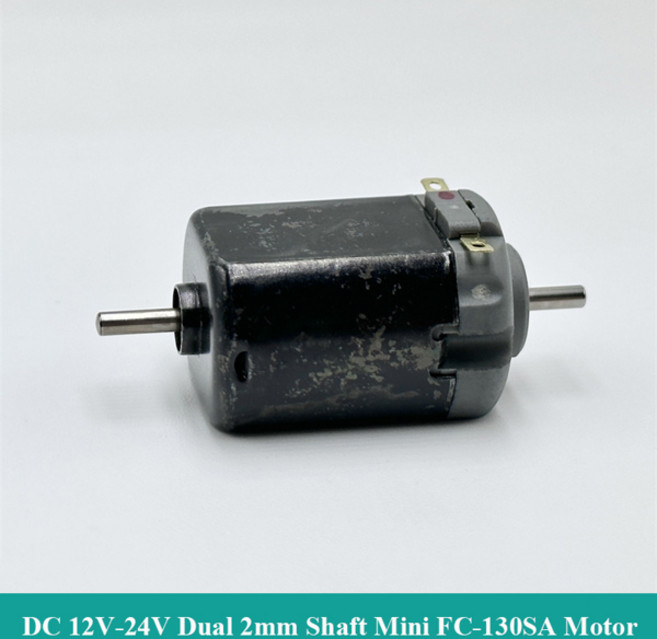 5 극 로터 듀얼 샤프트 미니 130 DC 모터 DC12V 18V 24V 21600RPM 고속 강력한 자기 모터 DIY RC 레일 기차 장난감 자동차 보트, [01] 옵션1, 1개