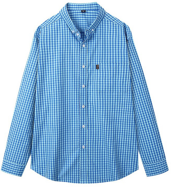 아키무 남자 체크무늬 긴팔셔츠 데일리룩 긴팔상의 커플 상의