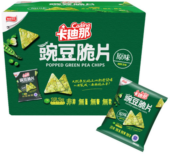 Cadina 豌豆脆片 原味, 2個, 80g