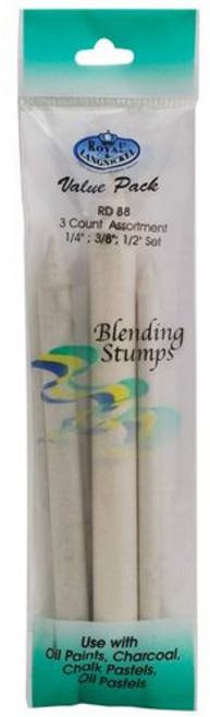 로얄 브러시 제조. RD88 로얄블렌딩스텀프 3종세트 ROYAL BRUSH MFG. RD88 Royal Blending Stump Set 3 Assortment, 1, 1개
