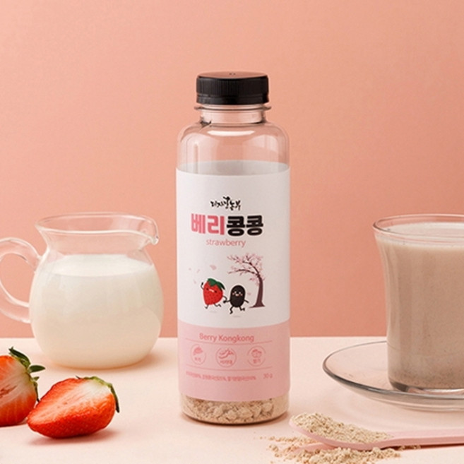 찬들마루 국내산 100％ 상큼한딸기와 고소한 검은콩 조합 베리콩콩 30g, 1개