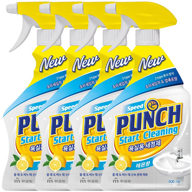 무궁화 스피드 펀치 욕실용 세정제 800ml X 4개