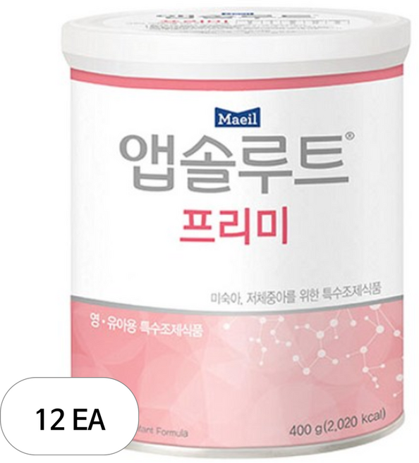 매일유업 앱솔루트 프리미 분유, 400g, 12개