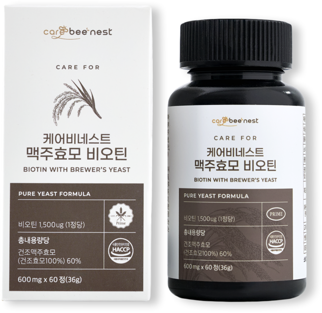 케어비네스트 맥주효모 비오틴 60정 2개월분, 1개