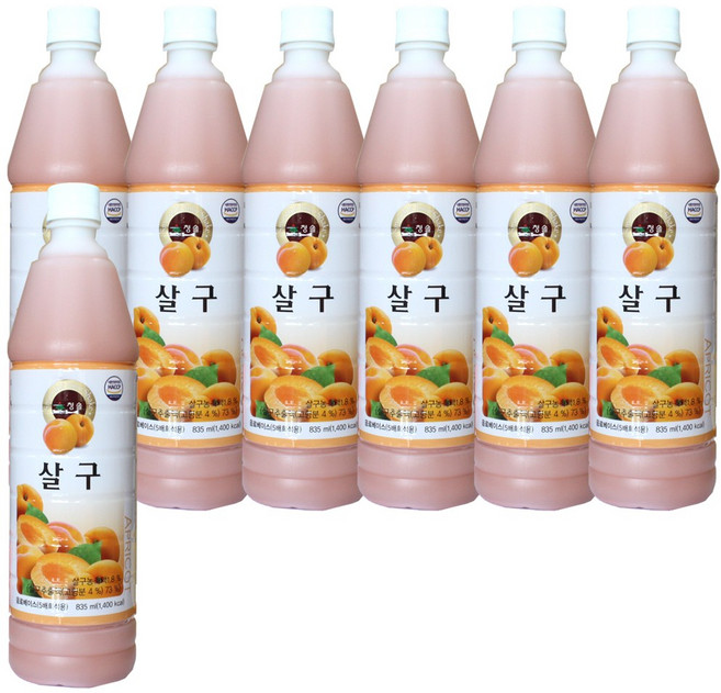 청솔 살구 음료, 835ml, 7개