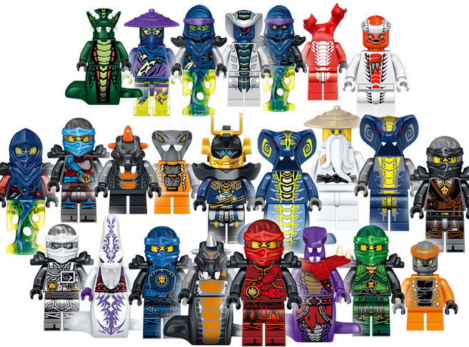 로이땅 몬스터 좀비 호환 블럭 미니 피규어, 1개, 닌자24종