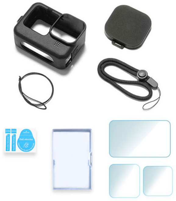 [특가] make speed 고프로9 10 11 12 실리콘케이스+강화유리필름, 1개, 고프로