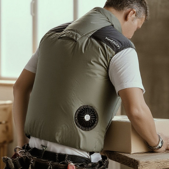 매드독캠프 아이스 선풍기조끼 얼음 쿨링 쿨 아이스 냉방 냉풍 조끼 보조배터리 포함