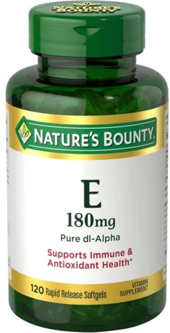 Nature's Bounty Vitamin E 네이처스 바운티 비타민 E 180mg 120소프트젤, 1개, 120정 - 쿠팡