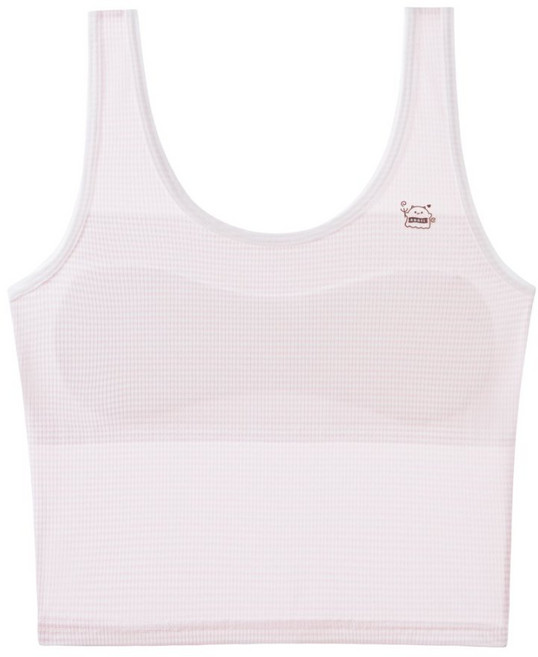 슈브레 시원하고 가벼운 메쉬 소재 중간 기장 와이드 밴드 어깨끈 U자넥 패드 1단계 주니어브라 초등 여아 청소년 노와이어 런닝