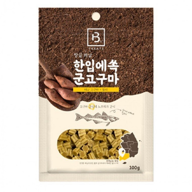 브리더랩 한입에쏙 군고구마 연어100g(노즈워크간식), 상세페이지 참조, 1개, 100g