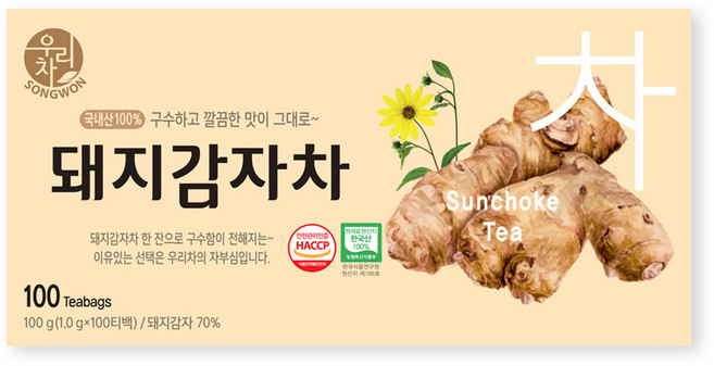 우리차 돼지감자차, 1g, 100개입, 1개