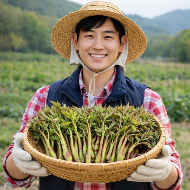[봄나물의 제왕] 국산 눈개승마 나물 생눈개승마 삼나물 당일수확, 1개, 200g