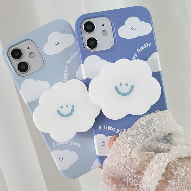 아이폰케이스 갤럭시케이스 구름스마트톡 구름케이스 하늘케이스 핸드폰 휴대폰 구름 아크릴 폰거치대 화이트케이스 키치 힙한 갤럭시S23 갤럭시S23울트라 아이폰14pro