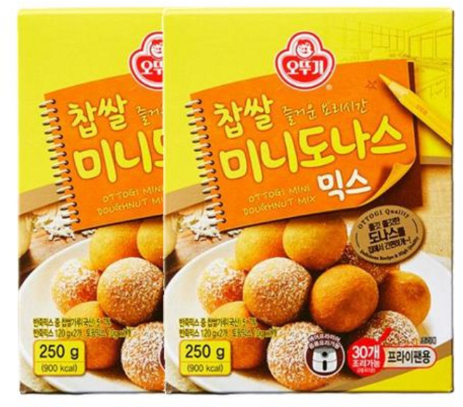 오뚜기 찹쌀미니도나스믹스 250g 2개, 9세트
