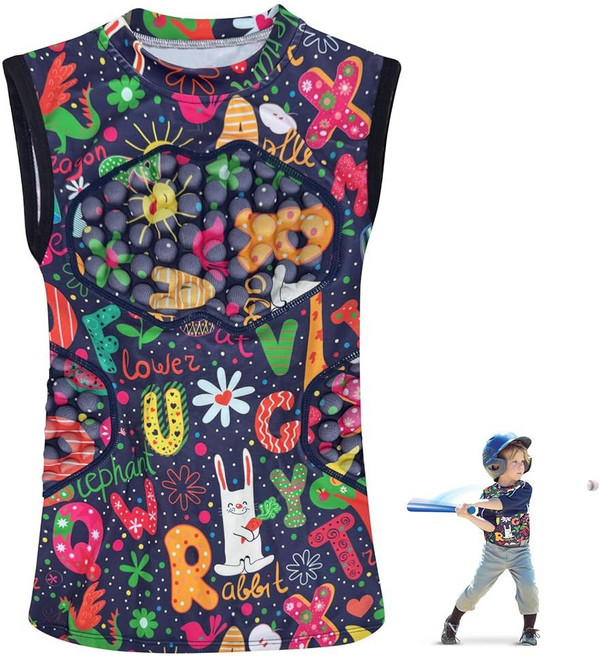 그레이스풀컵 야구 셔츠 패딩 T볼용 가슴 보호대 유소년 축구 라크로스 골키퍼