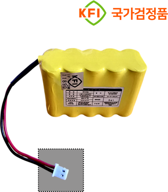 236번 케이원 포레소 소방배터리 12V AA 600mAh 2X5 수신기/전원공급장치/시각경보장치/자동식소화기 예비전원, 1개, 1개입
