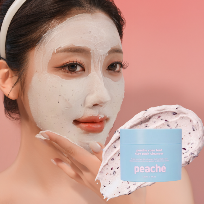 피체 저자극 피지 흡착 팩클렌저 로즈팩폼 120ml, 1개