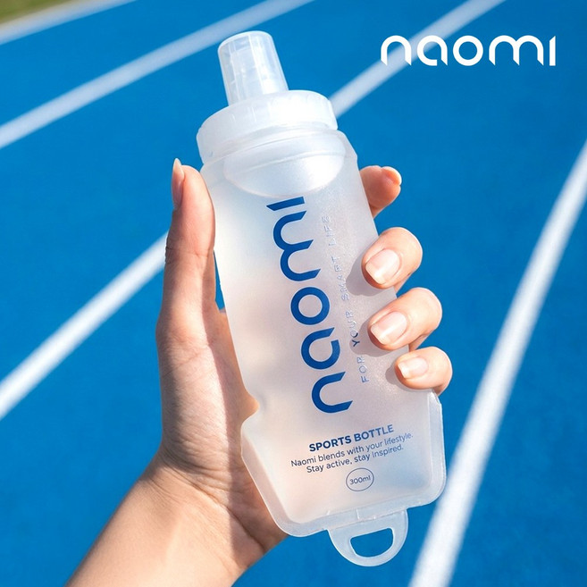 나오미 SB900 소프트플라스크 스포츠 러닝 런닝 등산 물병 물통, 1개, 300ml, 화이트