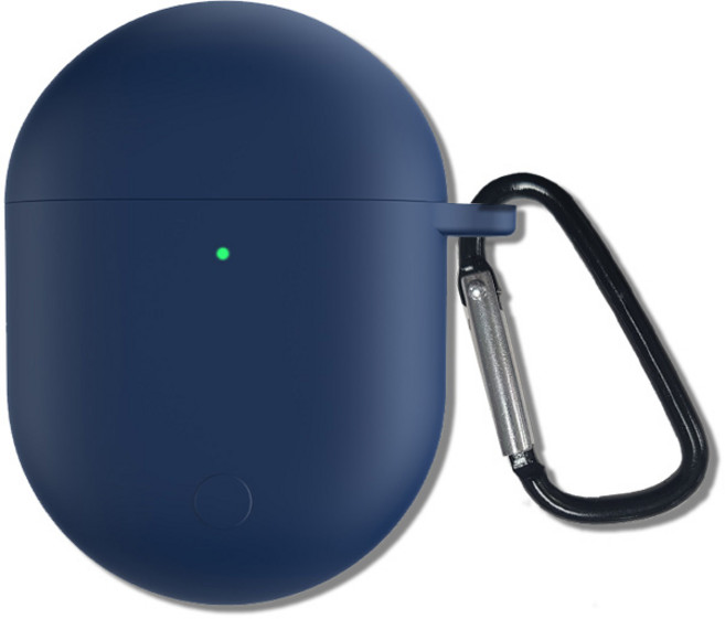 샤오미 레드미 버즈3 프로 컬러 슬림핏 일체형 케이스 + 카라비너, NAVY, 1개