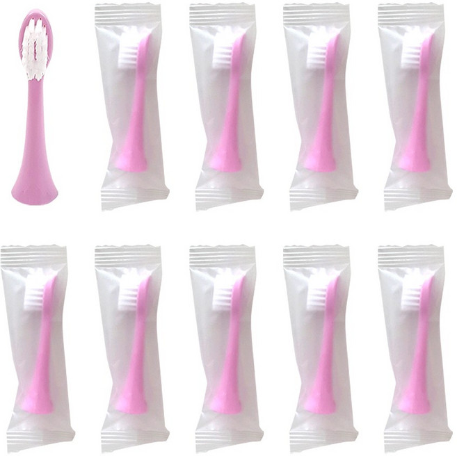 242 어린이 전동칫솔 세트, 리필헤드 10개 핑크