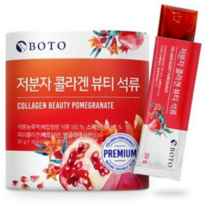 보뚜 저분자 콜라겐 뷰티 석류 젤리 스틱, 60개, 20g