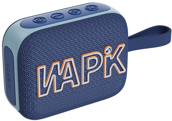 와피크 휴대용 미니 무선 TWS 블루투스 스피커 AERO3 IPX5 방수 캠핑용, 블루