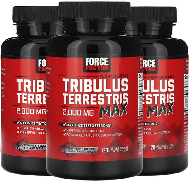 포스팩터 펀더멘탈 트리블러스 테러스트리스 맥스 2 000mg 베지 캡슐 120 정(캡슐 1정당 500mg), 3팩, 120캡슐, 120정 - 쿠팡