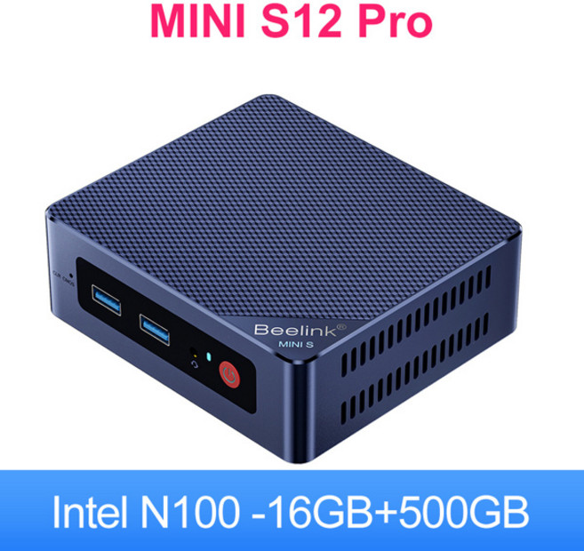 호환 Beelink 미니 S13 인텔 N150 S12 프로 인텔 12 세대 N100 16G 500G SSD 미니 PC N5095 N95 8GB 128GB 데스크탑 오피스 컴퓨터, [36] N100 16G500G, 03 Intel N100 16G500G, 03 EU