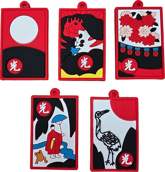 오광 화투 골프티걸이 5광 1세트판매 양면제품 라운딩 필드용품 골프 악세사리, 5개, 5색상