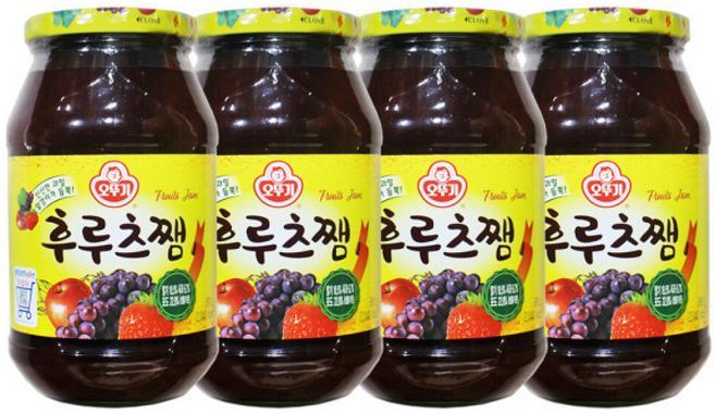 오뚜기 후루츠쨈 딸기잼 토스트 식빵, 850g, 4개