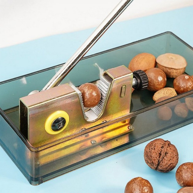 호두까기 프레스 호두깍기 도구 견과류 프레스, 1개, 은색(고급형)