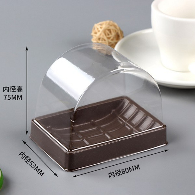 일본 도쿄 롤 보틀 케이크 조각 포장 용기 50 100 개, 100개, 돔형 브라운