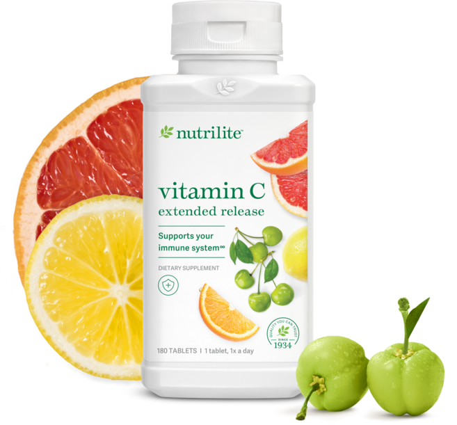 미국 암웨이 천연 아세로라 비타민C 180정 뉴트리라이트 항산화 지속방출 비타민 6개월분, 1개