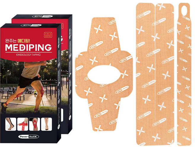 파워풀엑스 메디핑 완주테이핑 베이지, 2개, 18개입