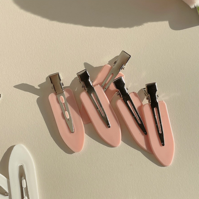 자국없는 헤어클립 메이크업 헤어스타일링 납작 컬러 집게핀 (7color)