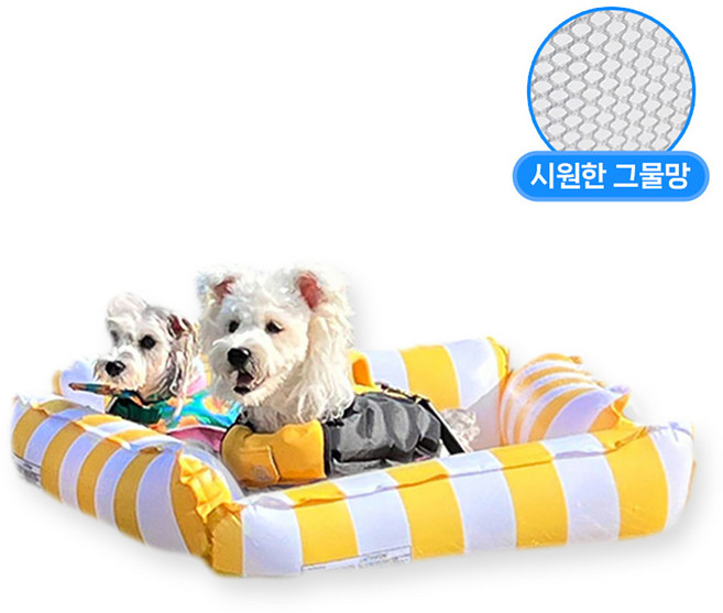 풀린 강아지 튜브 스프라이트 애견 튜브 반려동물튜브 반려동물용 물놀이 강아지수영, 1개, 노랑