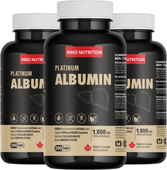 이노뉴트리션 캐나다 알부민 골드 1800mg 200캡슐 알부민효능 영양제, 200정, 3개