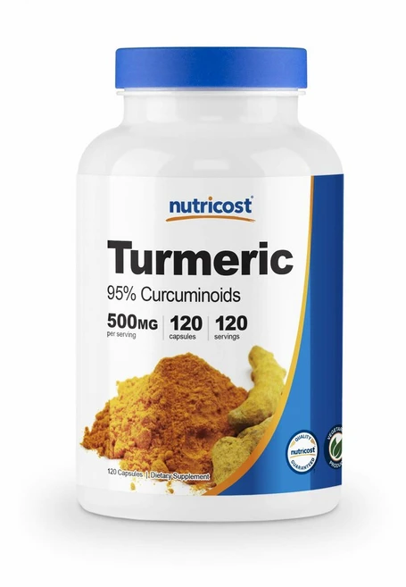 Nutricost Turmeric Curcumin 뉴트리코스트 터메릭 커큐민 강황 추출물 500mg 120정, 1개 - 쿠팡