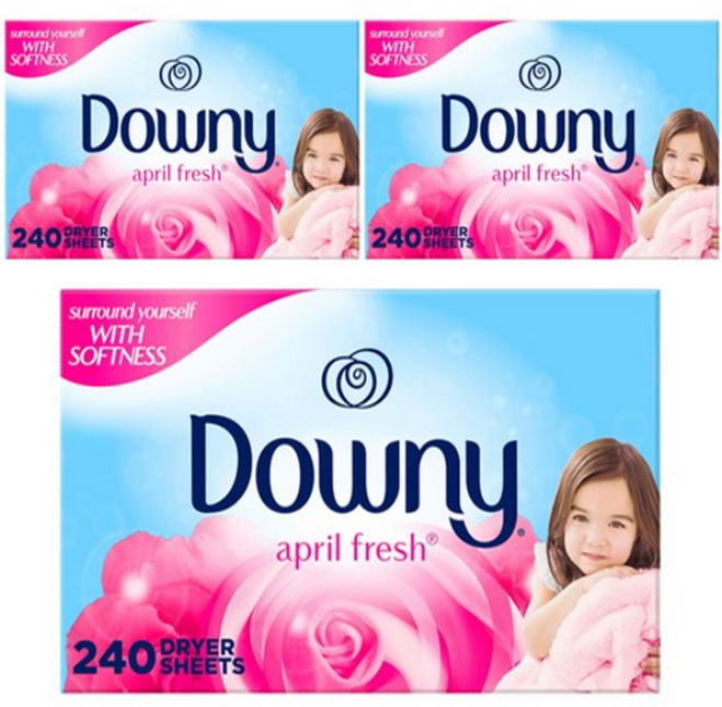 다우니 건조기 드라이 시트 에이프릴 프레쉬 본품, 240개입, 3개