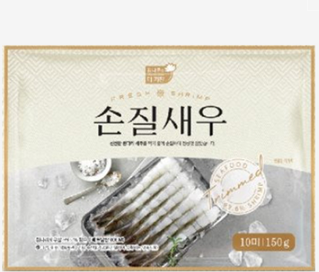 손질새우150g 10미 노바시새우 튀김용(베트남/시장형), 1개, 1