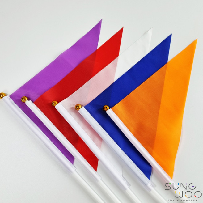 컬러 삼각깃발(S) 응원깃발 미니깃발, 6. 옐로우, 1개